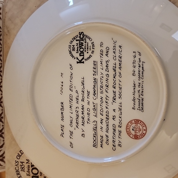 EDWIN M. KNOWLES PLATE - Picture 2 of 3